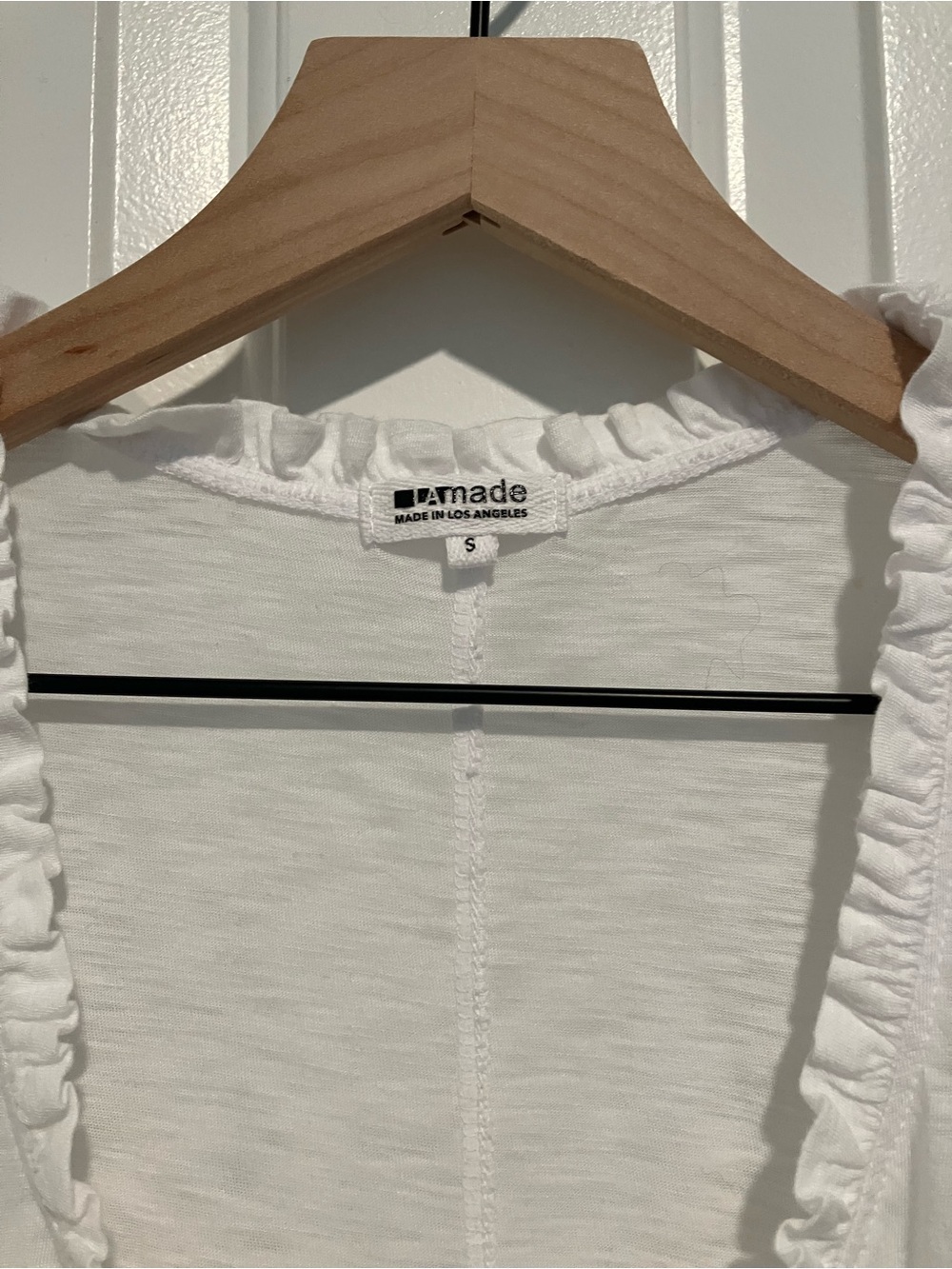LAmade White Ruffle-Trim Sleeveless Tank - Picture 5 of 5